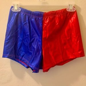 Leg avenue Small Harley Quinn Red & Blue shorts